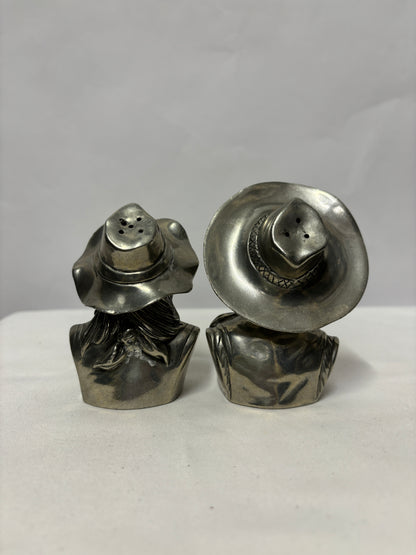 Vagabond House Pewter The Bandit and The Ranger Salt and Pepper Set