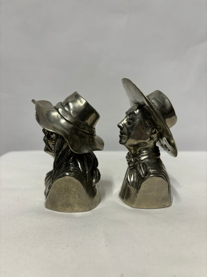 Vagabond House Pewter The Bandit and The Ranger Salt and Pepper Set