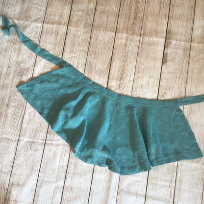 Vintage Teal Green Blue Dress w/Cape Size Ch35”