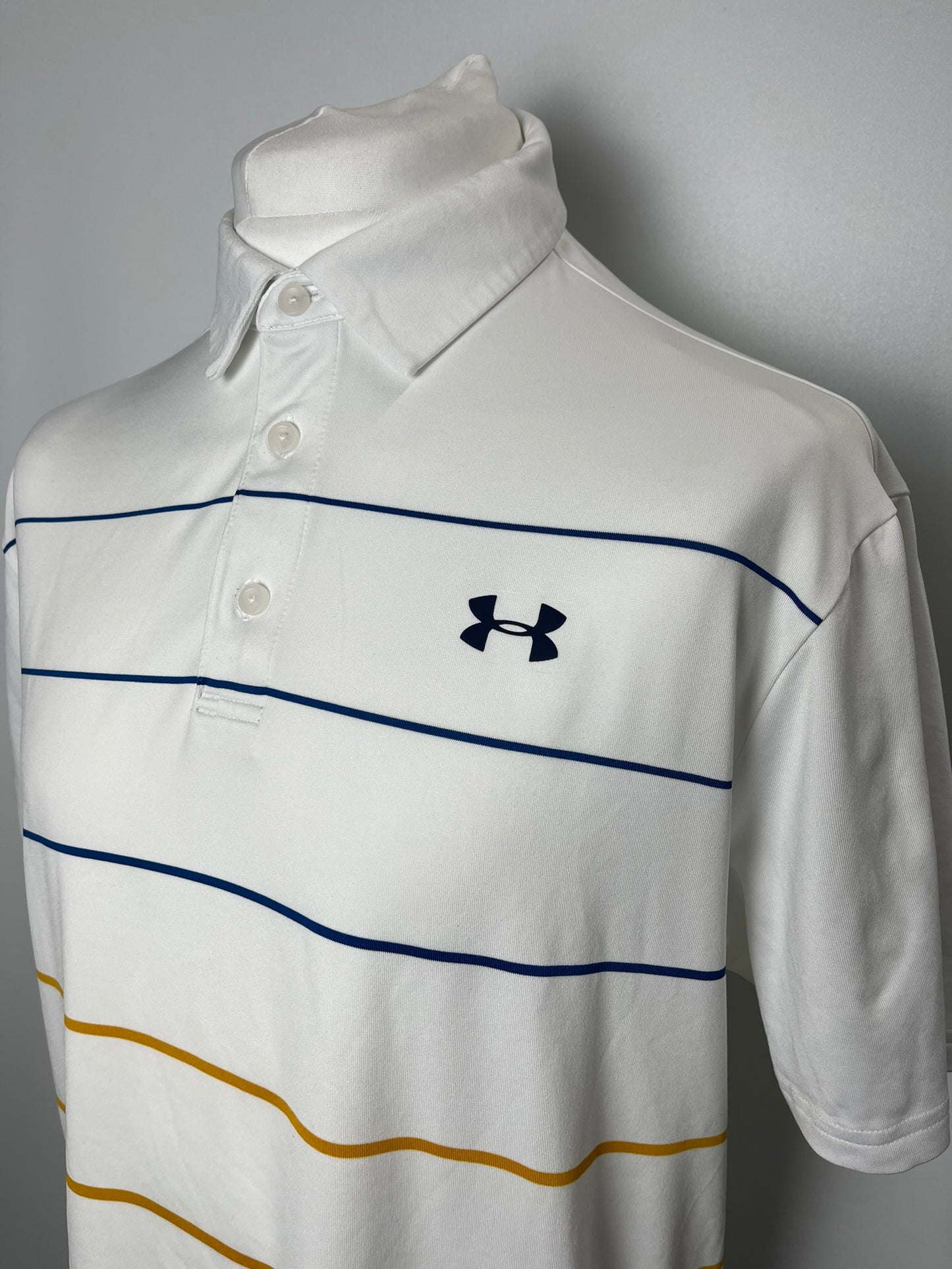 Under Armour White Golf Polo Large