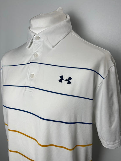 Under Armour White Golf Polo Large