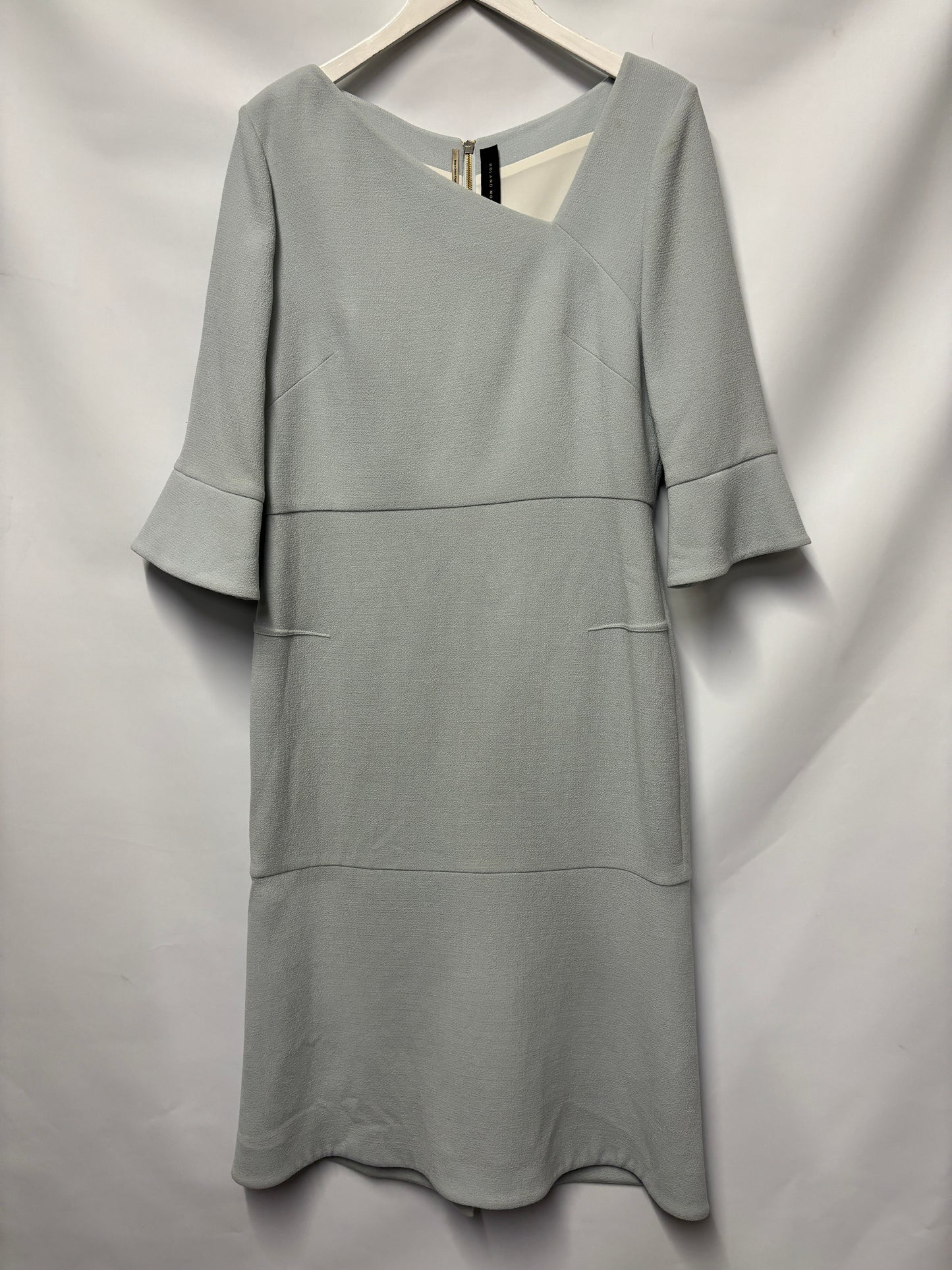 Roland Mouret Blue Wool Dress Size 18