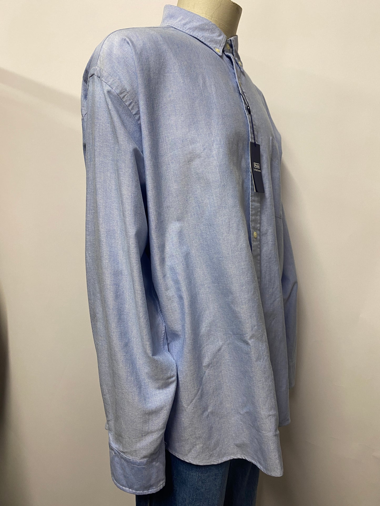 Polo By Ralph Lauren Blue Cotton 'The Big Shirt' Button Down Oxford Shirt XXL BNWT