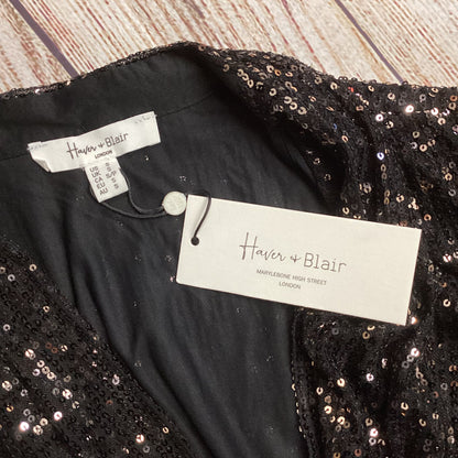 BNWT Haver & Blair Black Gold Sequin Top Size S