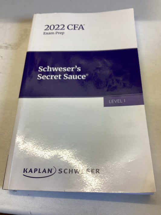 2022CFA Schweser's Secret Sauce Level 1 Exam Press