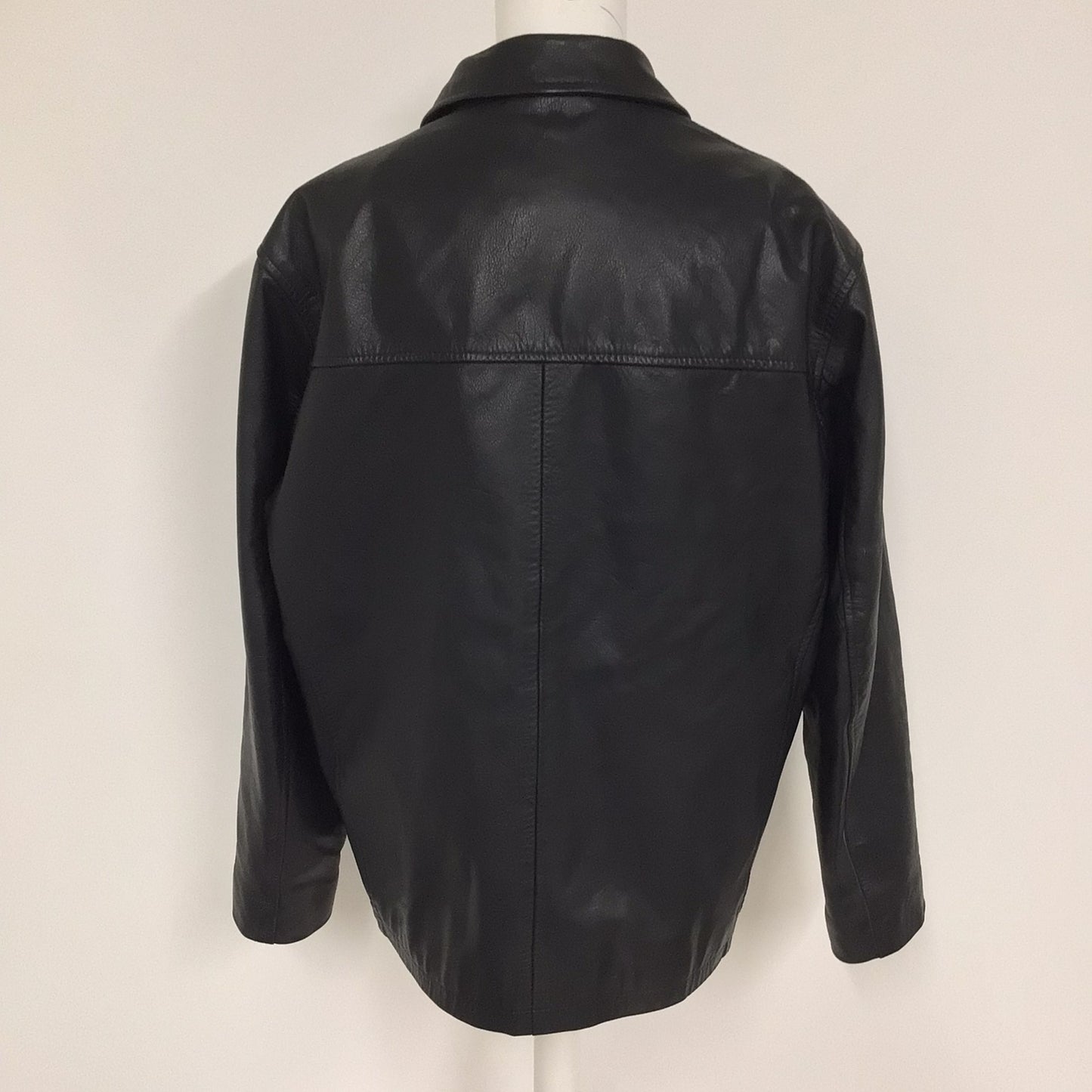 Ben Sherman Black Real Leather Jacket Size L