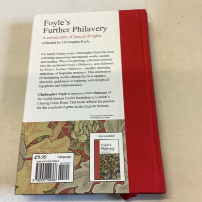 Foyle's Further Philavery A Cornucopia Of Lexical Delights Collected By Christopher Foyle