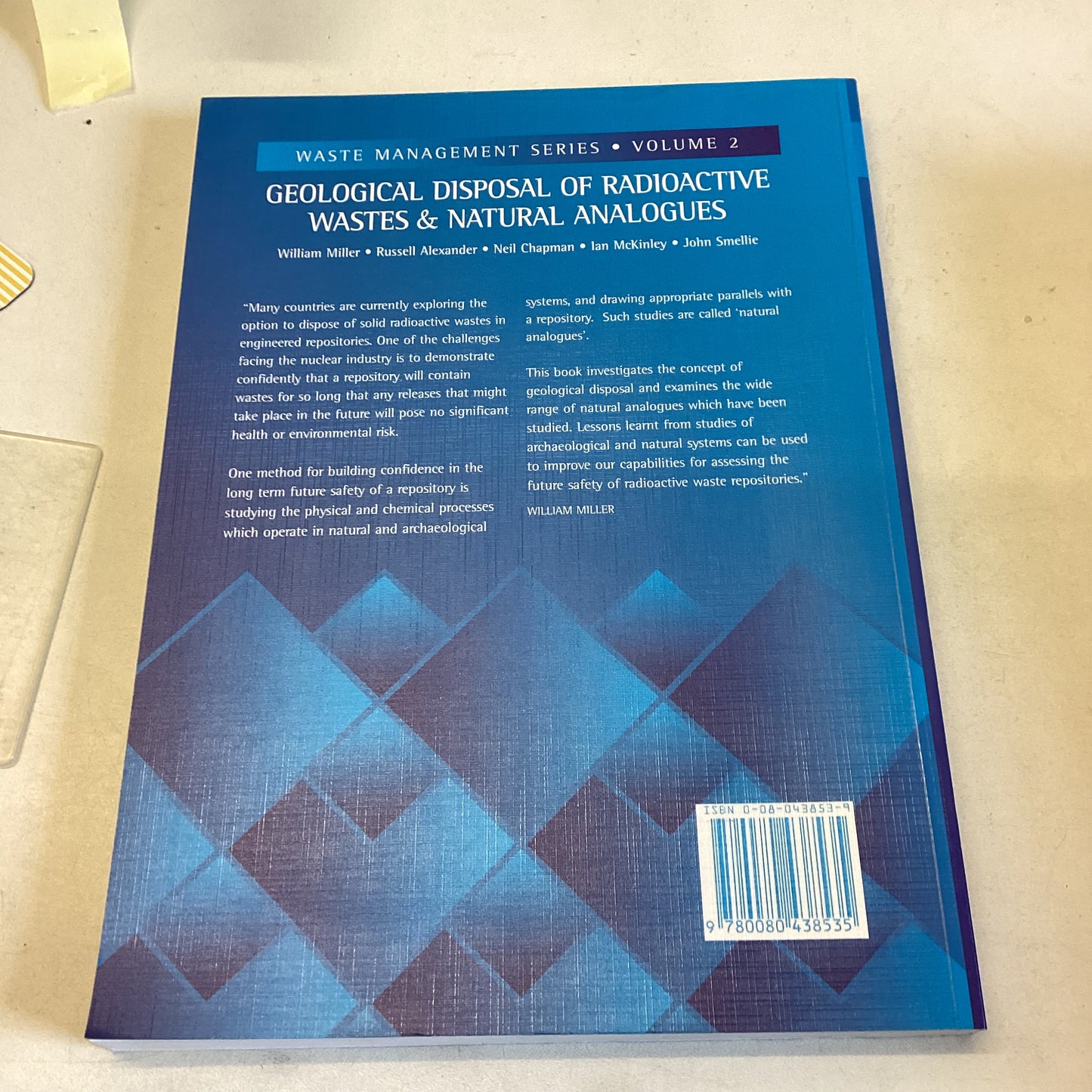 Geological Disposal Of Radioactive Wastes And Natural Analogues Waste Management Series Volume 2