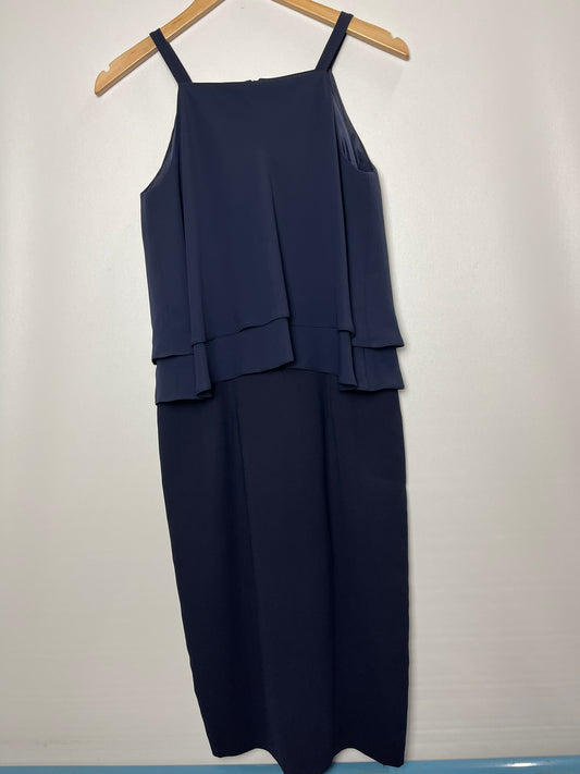 Hobbs Blue Midi Dress Size 8