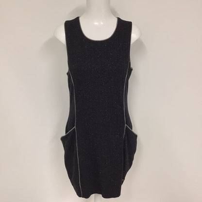 Superdry Black & Grey Jersey Dress w/Pockets Size L