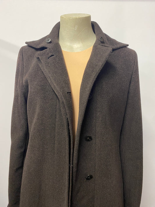 Kiyoko Takase Brown Wool Overcoat Medium