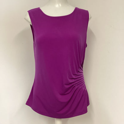 Calvin Klein Gathered Waist Purple Top Size M