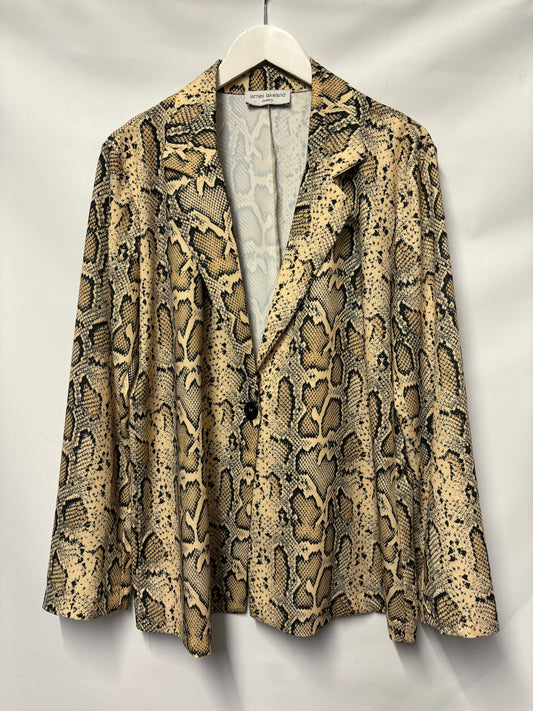 James Lakeland Beige Snakeskin Blazer XL