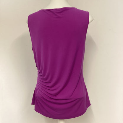 Calvin Klein Gathered Waist Purple Top Size M