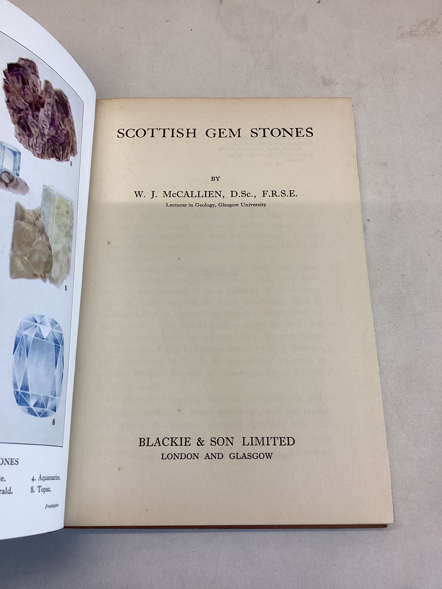 Scottish Gem Stones W J McCallien