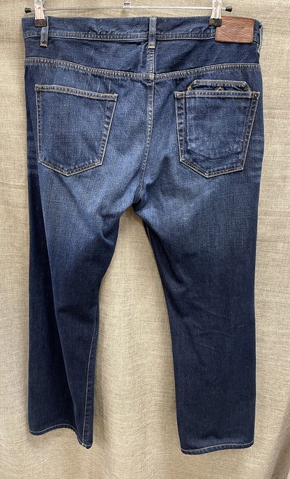 Barbour Straight Leg Blue Jeans Waist 36 Leg 32