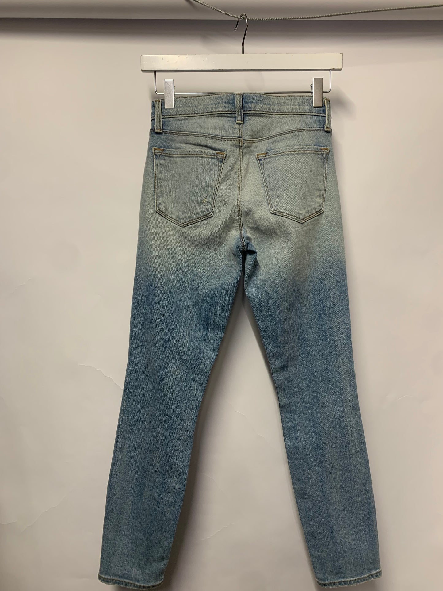 J Brand Light Blue Wash Frayed Skinny Jeans 24 / XXS