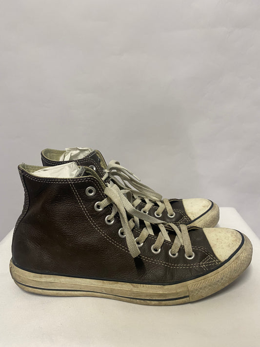 Converse Allstar Brown High Top Leather 8.5
