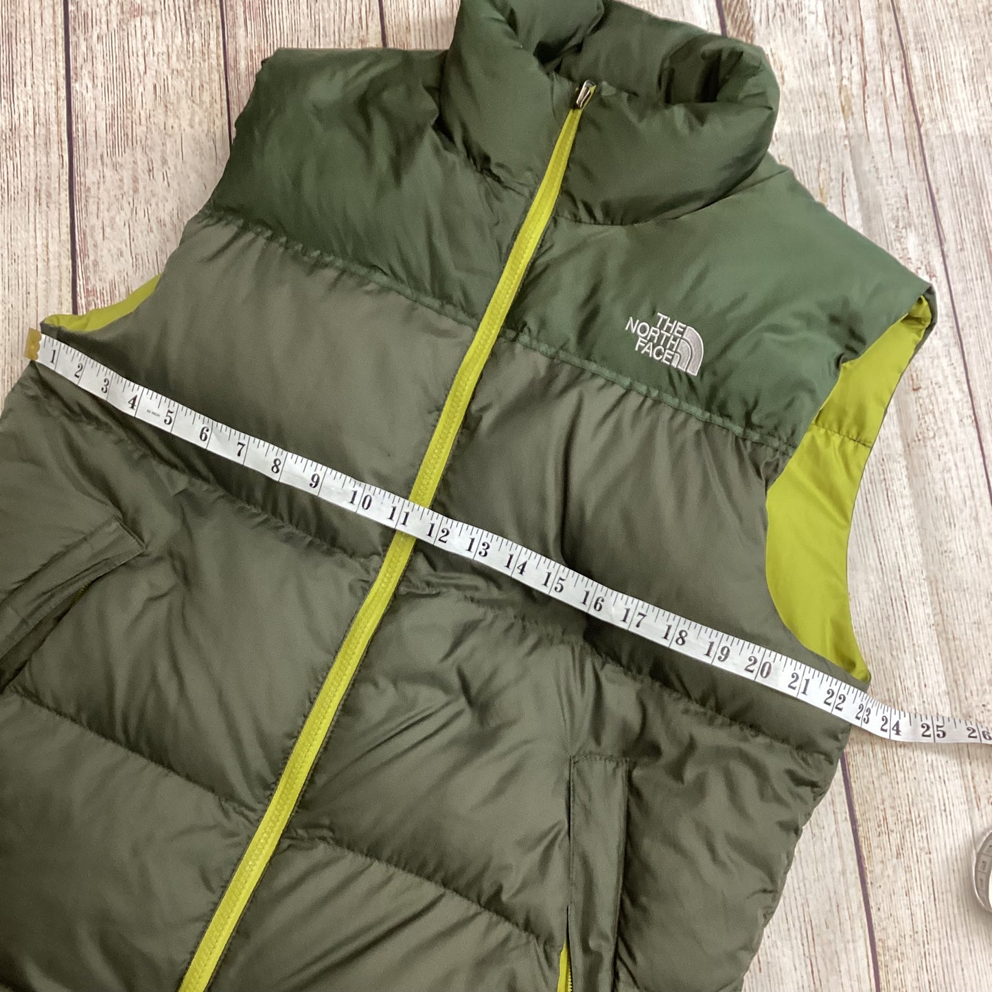 The North Face Green 700 Goose Down Puffer Gilet Size M