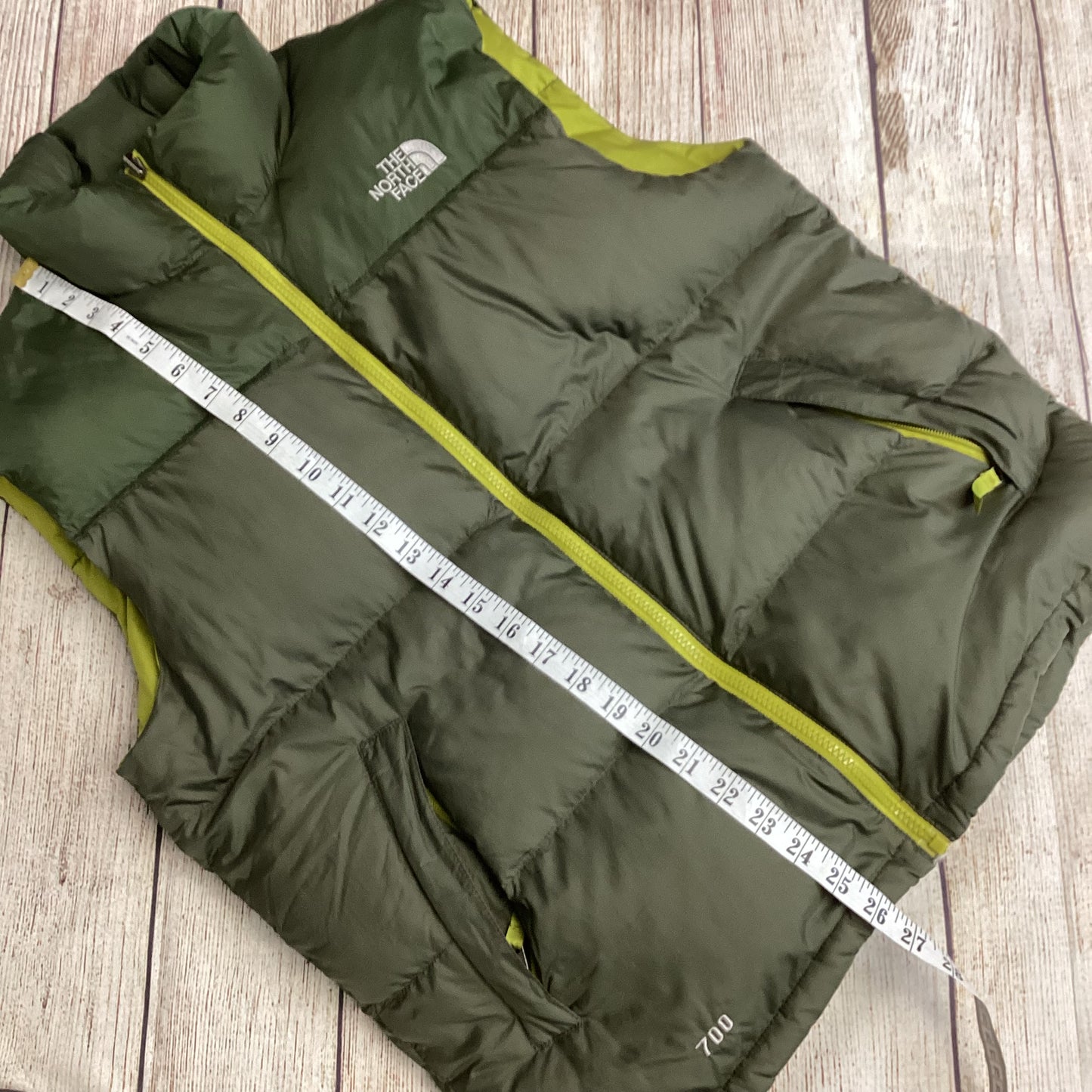 The North Face Green 700 Goose Down Puffer Gilet Size M