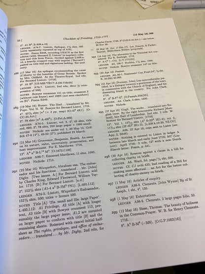 The Bowyer Ledgers Edited by Keith Maslen and John Lancaster