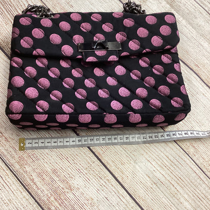 Kurt Geiger Black Pink Polkadot Chain Handbag