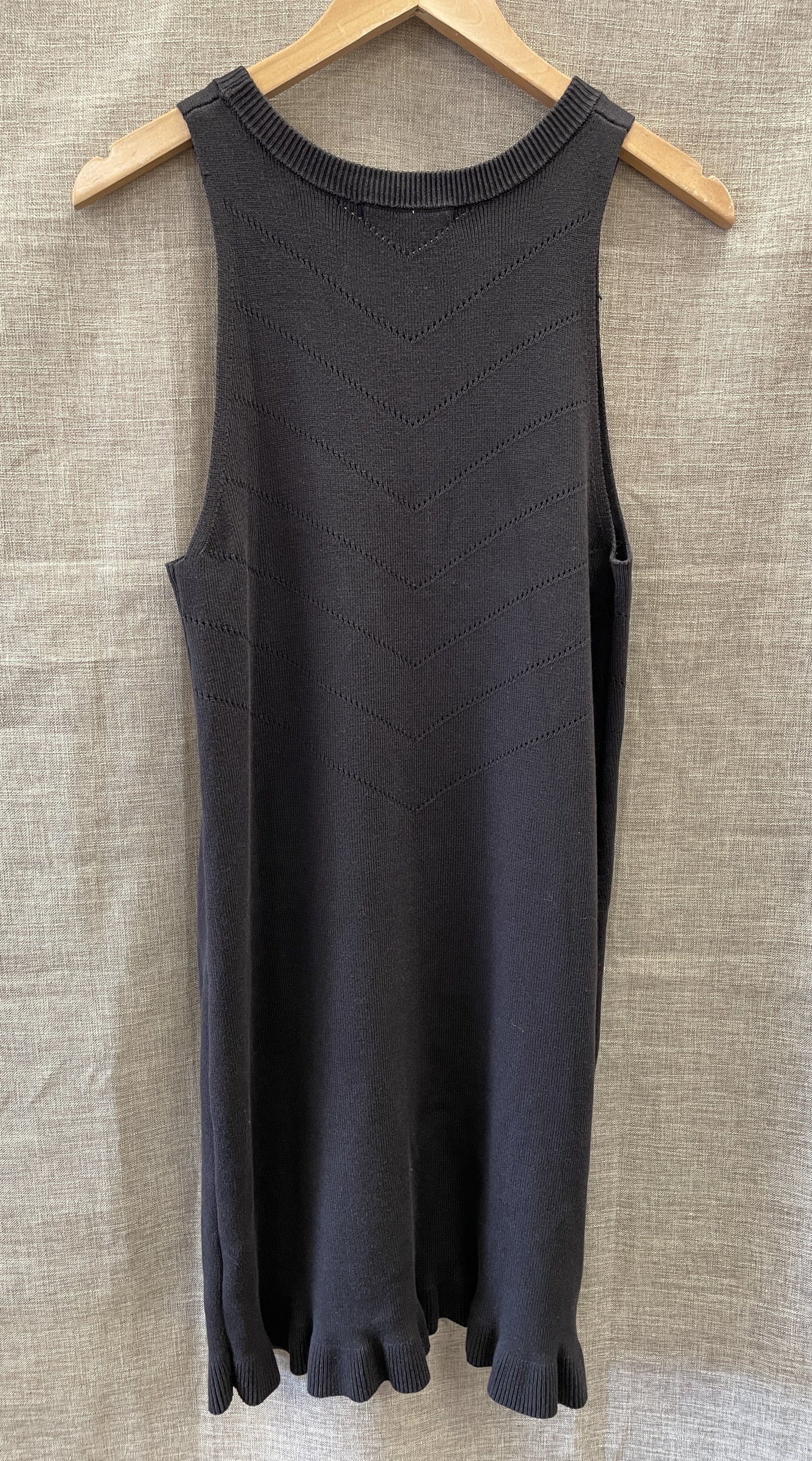 Oliver Bonas Black Knitted Sleeveless Dress UK 10