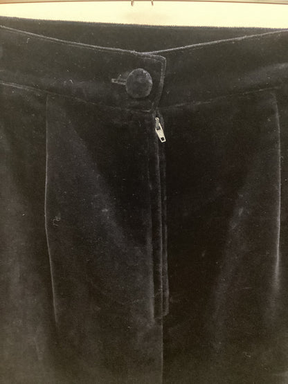 Vintage 100% Cotton Blue Velvet Made in Italy Pencil Skirt W26