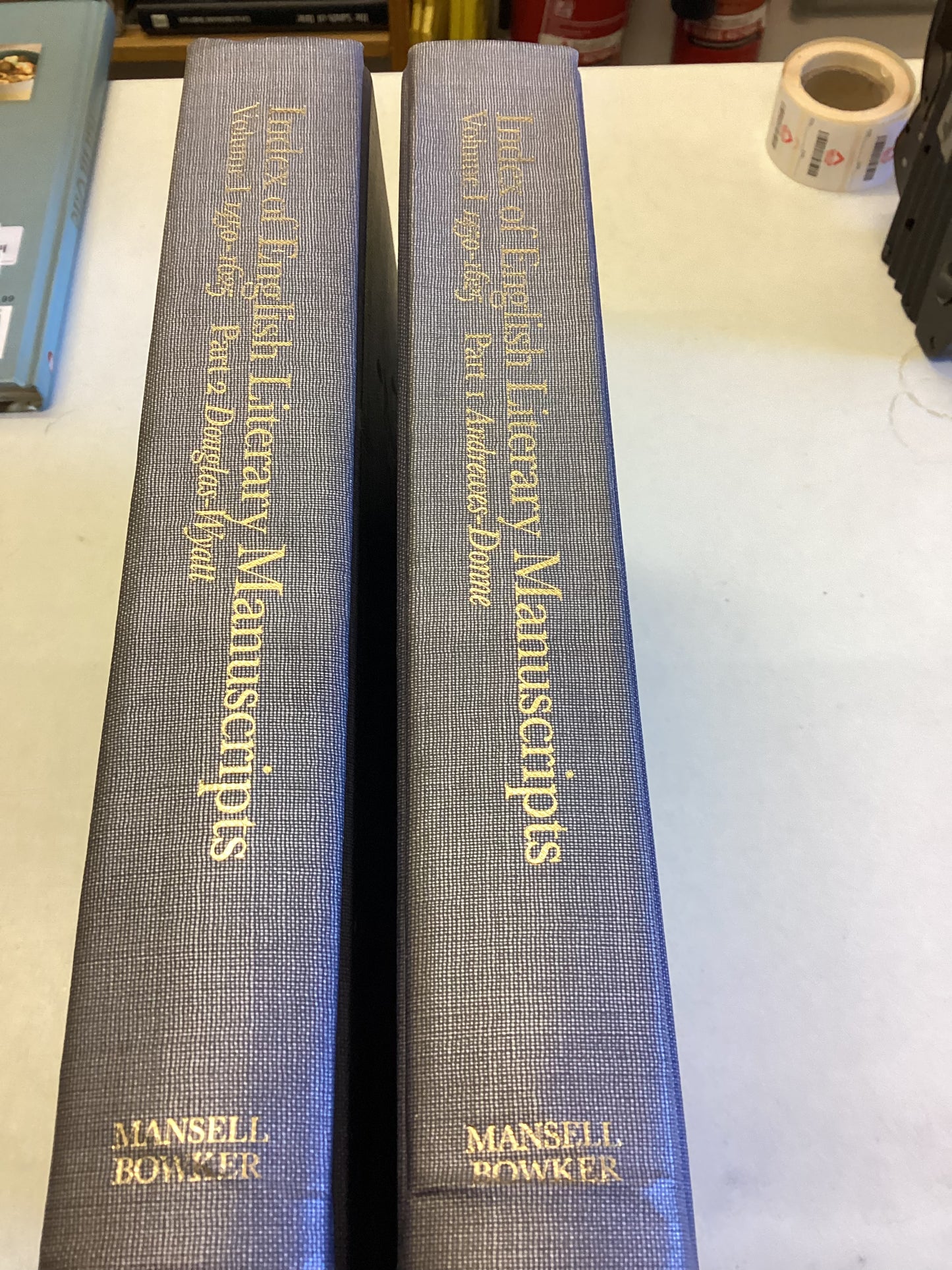 Index of English Literary Manuscripts Volume 1 1450 - 1625 Part 1 and Part 2 Compiled By Peter Beal
