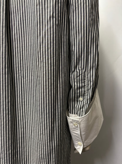 JW Anderson Grey and White Cotton Striped Shirt Dress Size 6