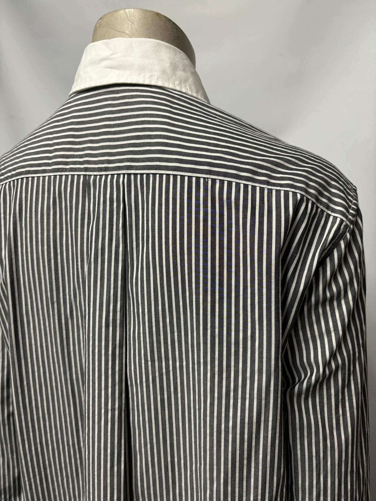 JW Anderson Grey and White Cotton Striped Shirt Dress Size 6