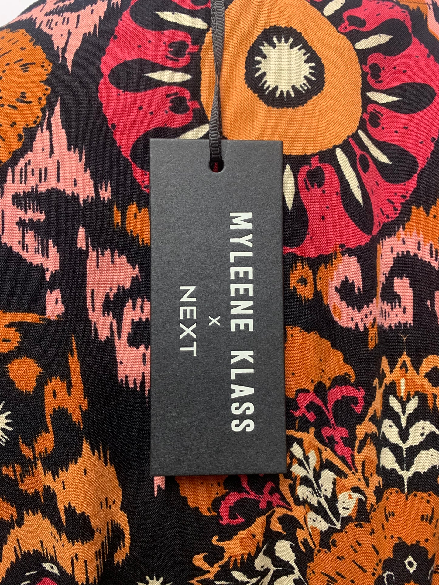 Myleene Klass x Next Orange, Black and Red Multi Floral Mix Maxi Dress 12 BNWT
