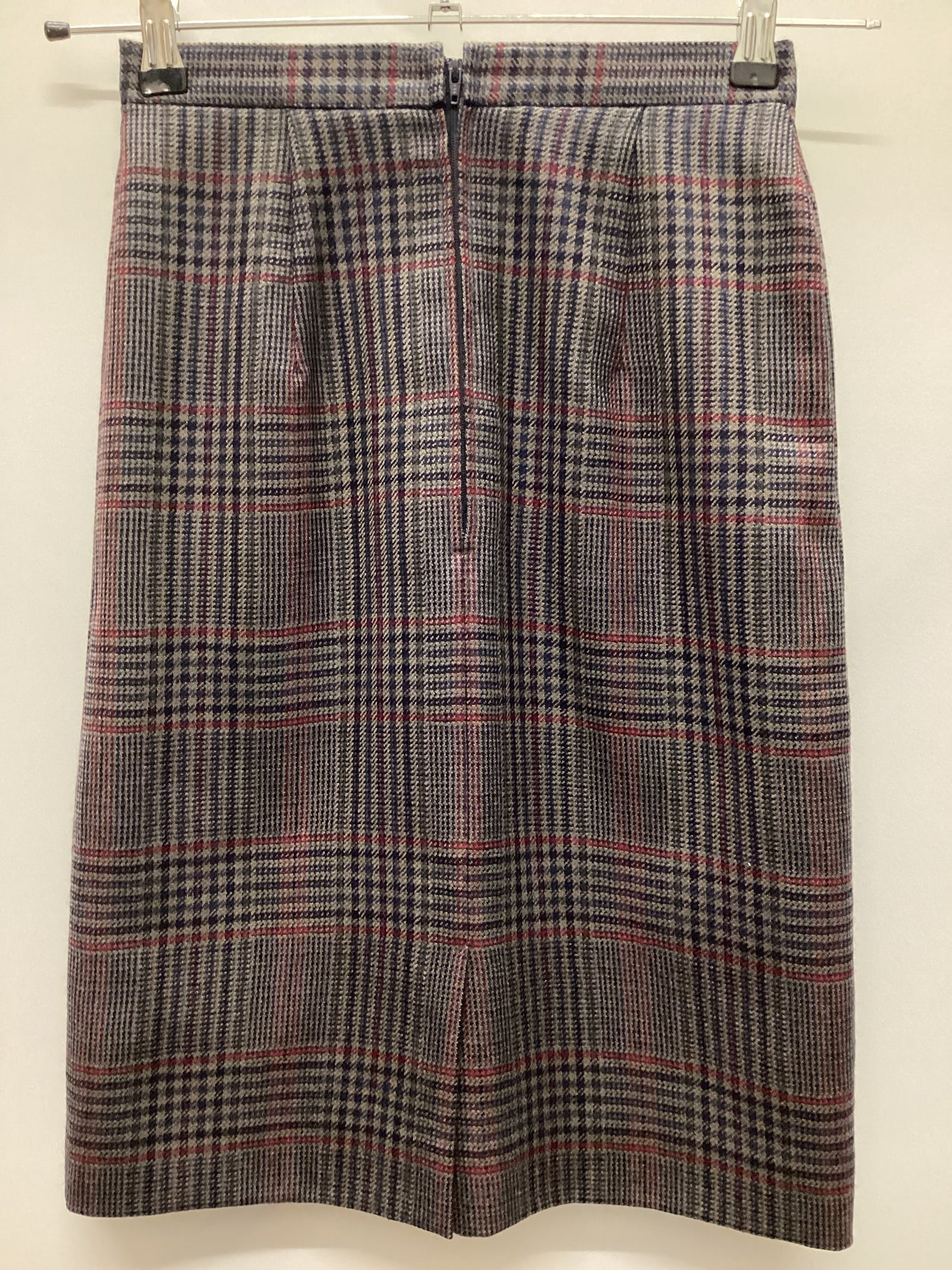 Vintage St Michael 100% Pure New Wool Tartan Pencil Skirt W25