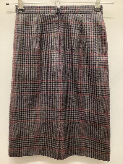 Vintage St Michael 100% Pure New Wool Tartan Pencil Skirt W25