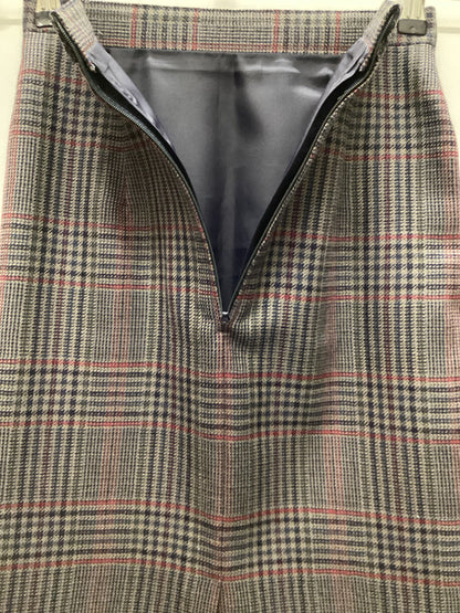 Vintage St Michael 100% Pure New Wool Tartan Pencil Skirt W25