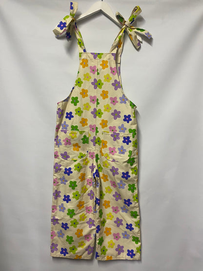 Mia Layzell Colourful Flower Kids Dungarees BNWT