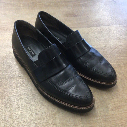 Paul Green Black Brogue Loafers Shoes Size 6