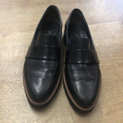 Paul Green Black Brogue Loafers Shoes Size 6