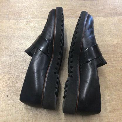 Paul Green Black Brogue Loafers Shoes Size 6