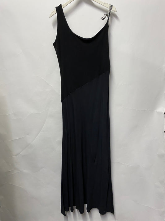 Marina Avraam Vintage Black One Shoulder Sleeveless Maxi Dress Medium