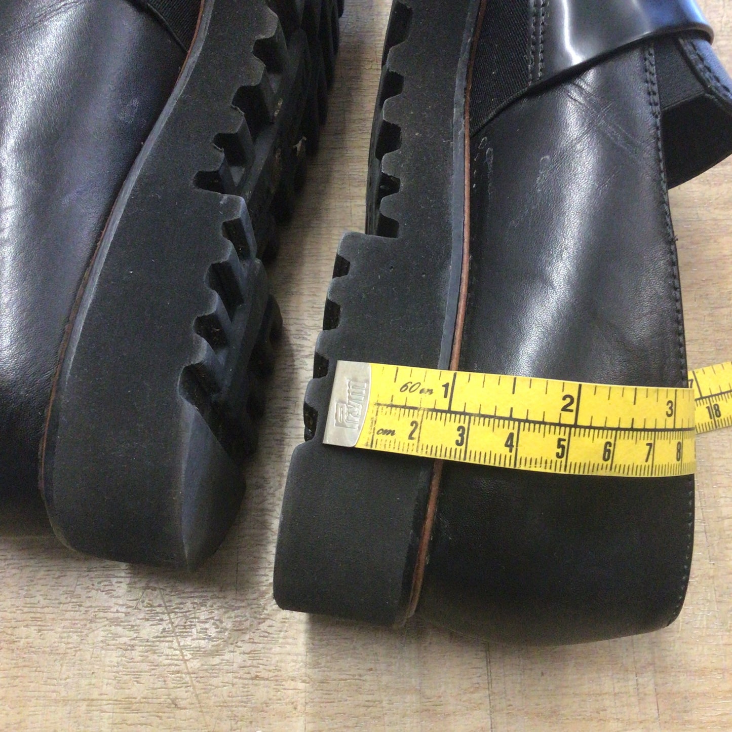 Paul Green Black Brogue Loafers Shoes Size 6