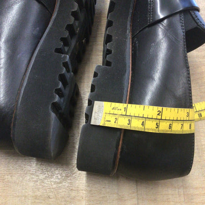 Paul Green Black Brogue Loafers Shoes Size 6