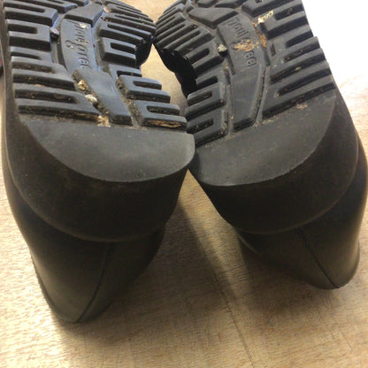 Paul Green Black Brogue Loafers Shoes Size 6