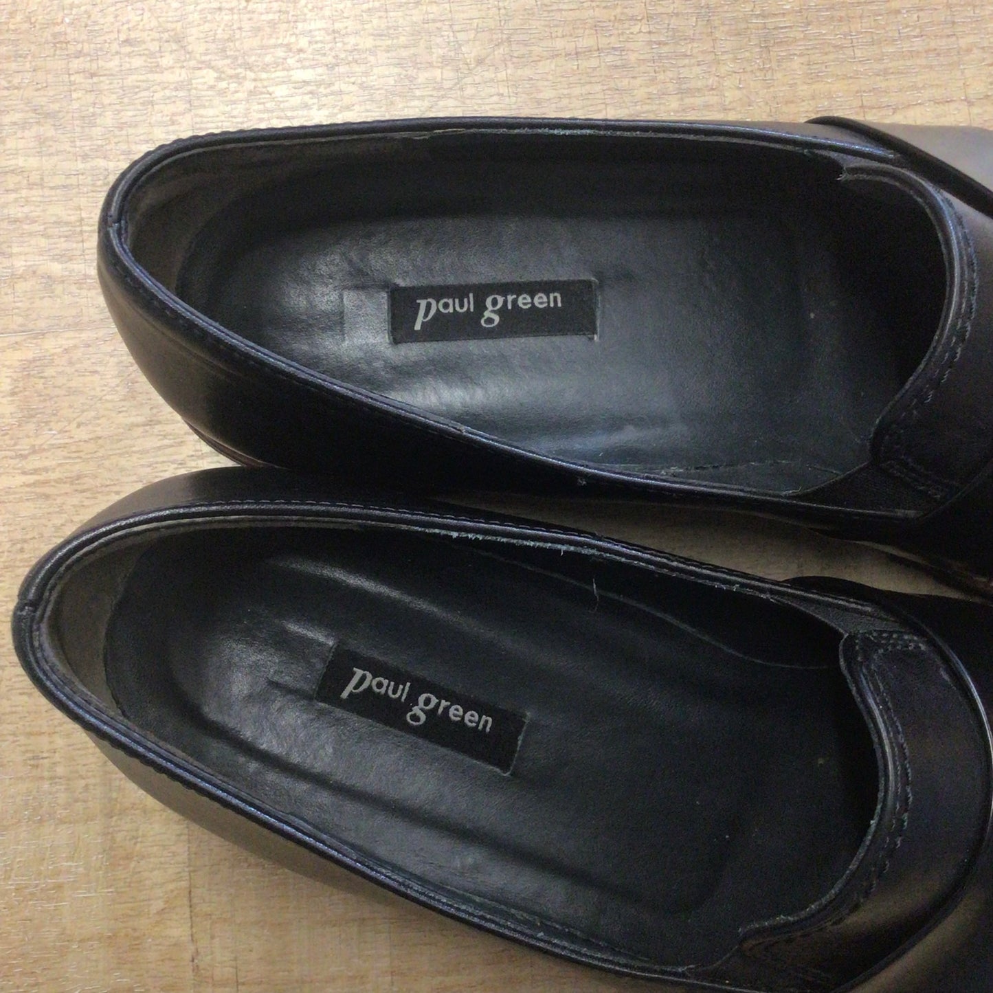 Paul Green Black Brogue Loafers Shoes Size 6