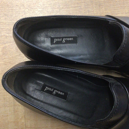 Paul Green Black Brogue Loafers Shoes Size 6