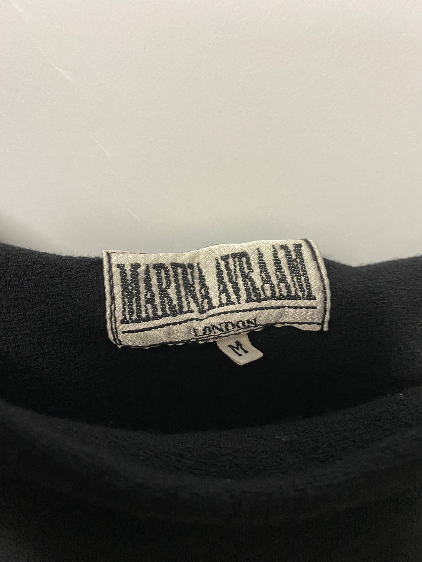Marina Avraam Vintage Black One Shoulder Sleeveless Maxi Dress Medium