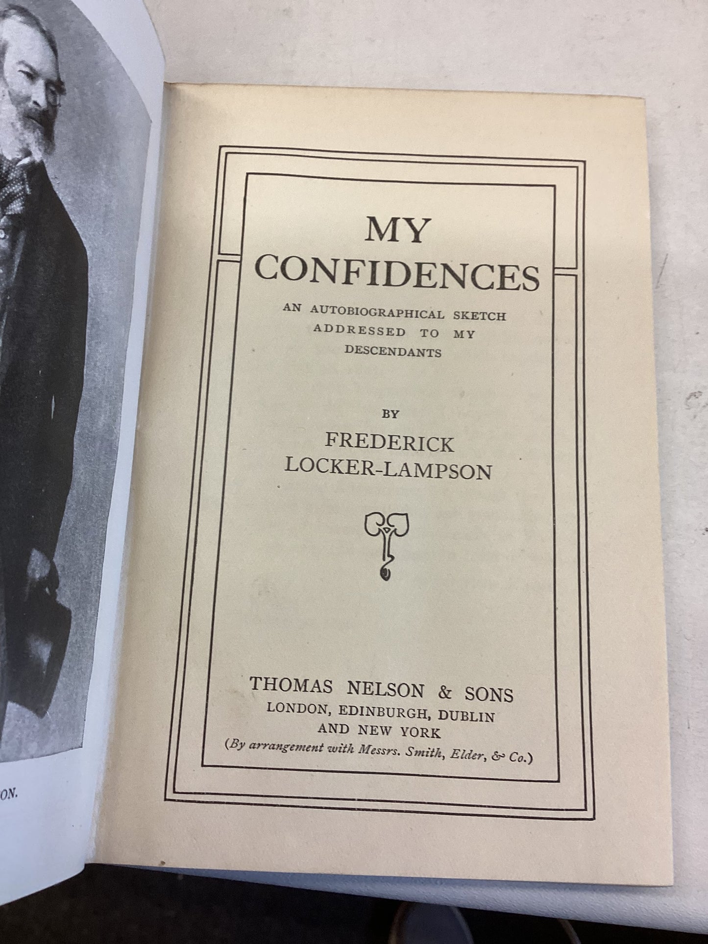 My Confidences An Autobiographical Sketch Addressed To My Descendants By Frederick Locker-Lampson