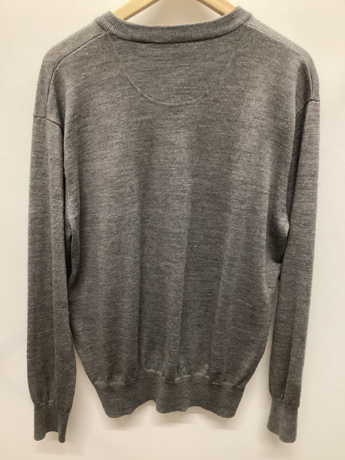 Orvis 100% Merino Wool Grey Pullover Size XL