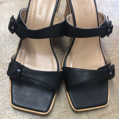 Paloma Wool Black Chunky Heels Sandals Size 39 EU (6 UK)