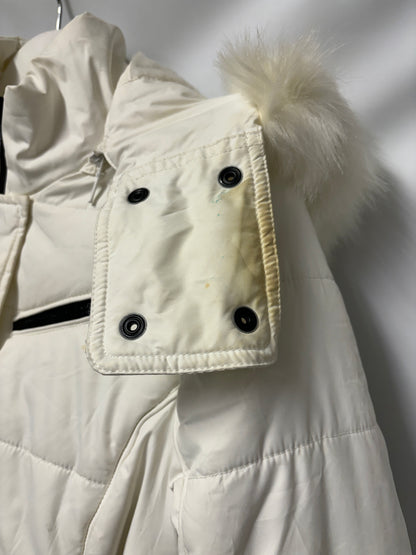 Topshop Ski White Insulated Belted Ski Jacket UK 10